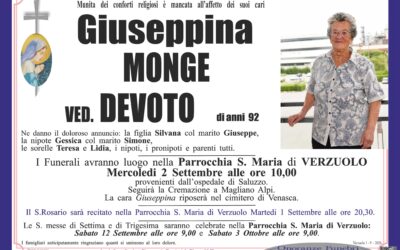 Monge Giuseppina ved. Devoto